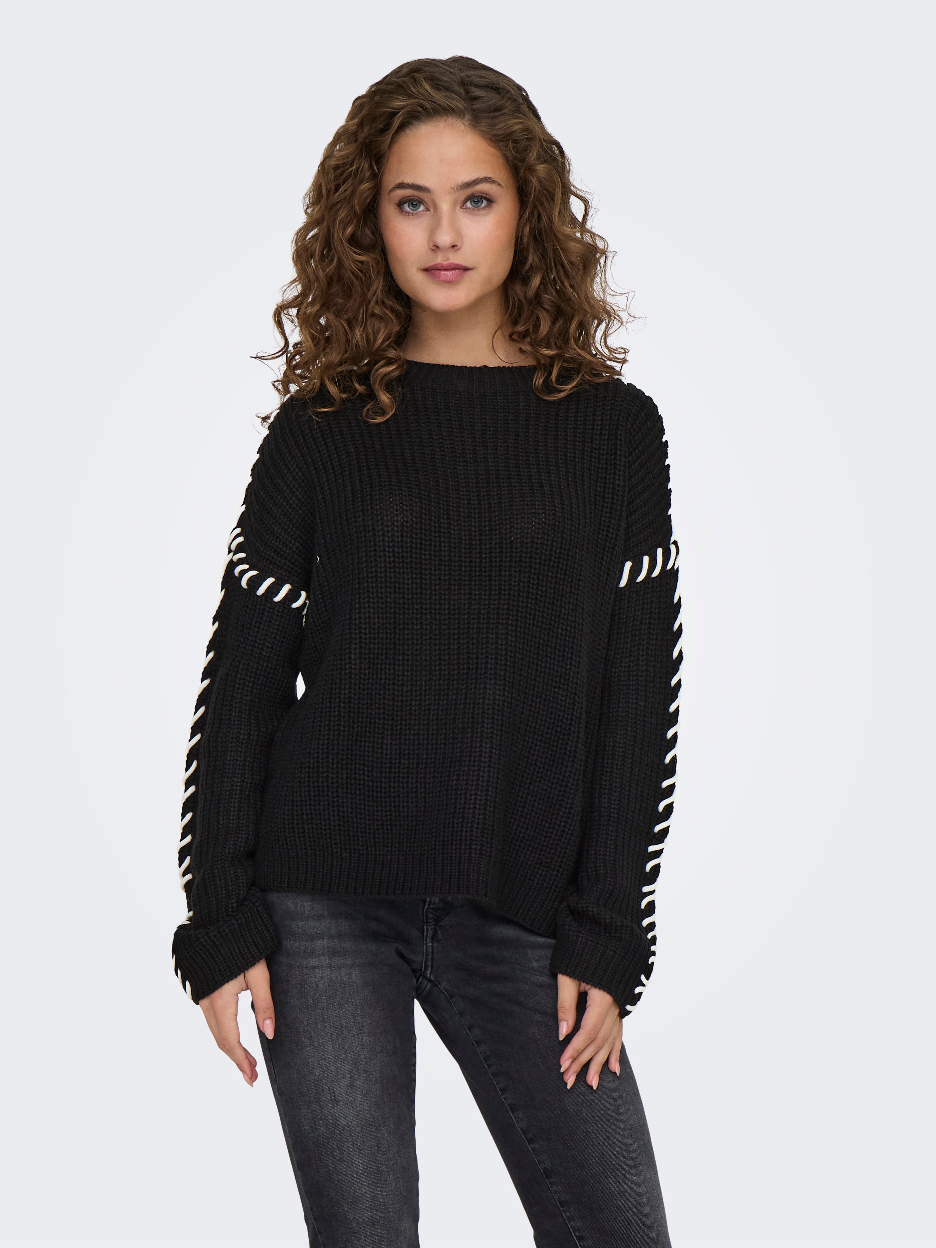 JDYROSELLA Strickpullover Black