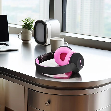 Altec Lansing trådløse on-ear høretelefoner - sort/pink