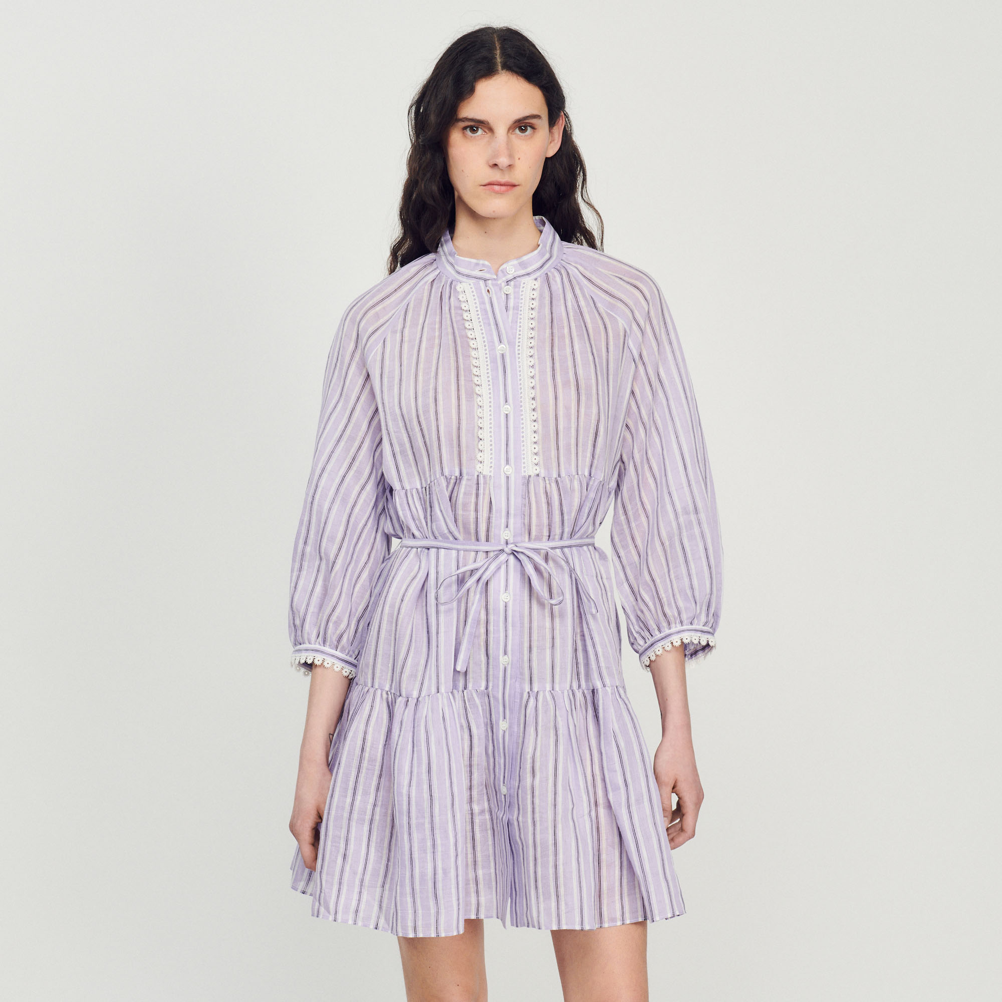 Robe courte á rayures