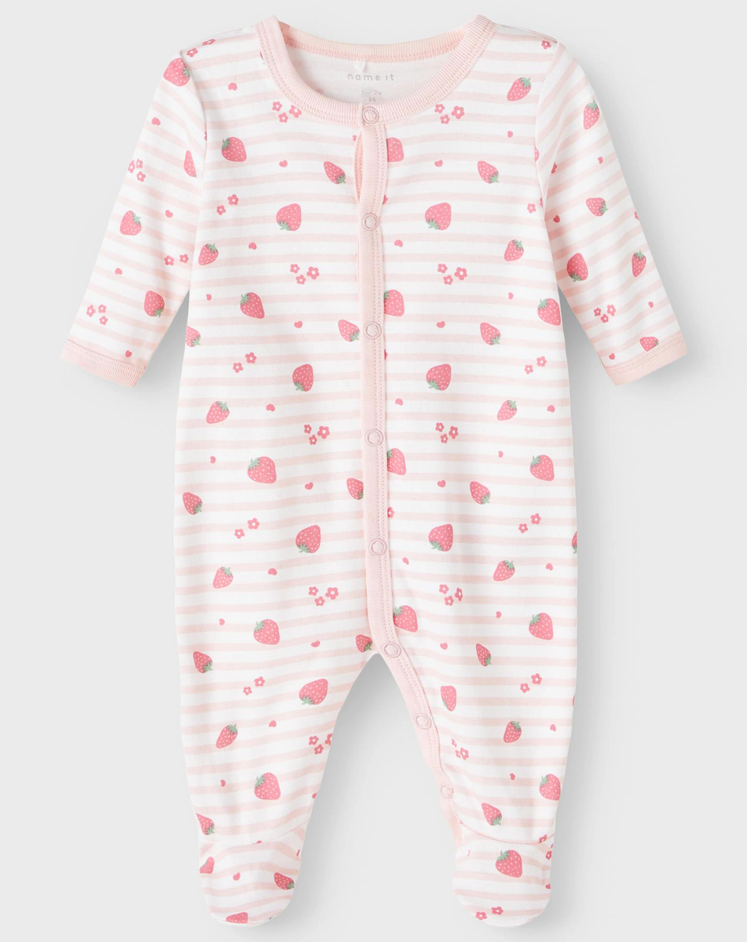 Schlafstrampler NBFNIGHTSUIT mit Fuß 2er Pack in camellia rose