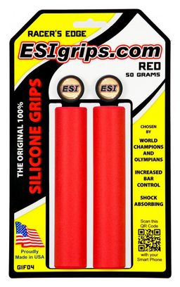 Paire de Grips Esi Racer's Rouge