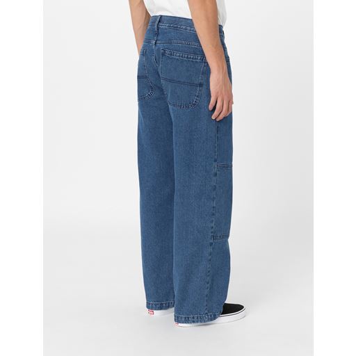 Dickies Double Knee Denim Bukser, Classic Blue, W30/L32