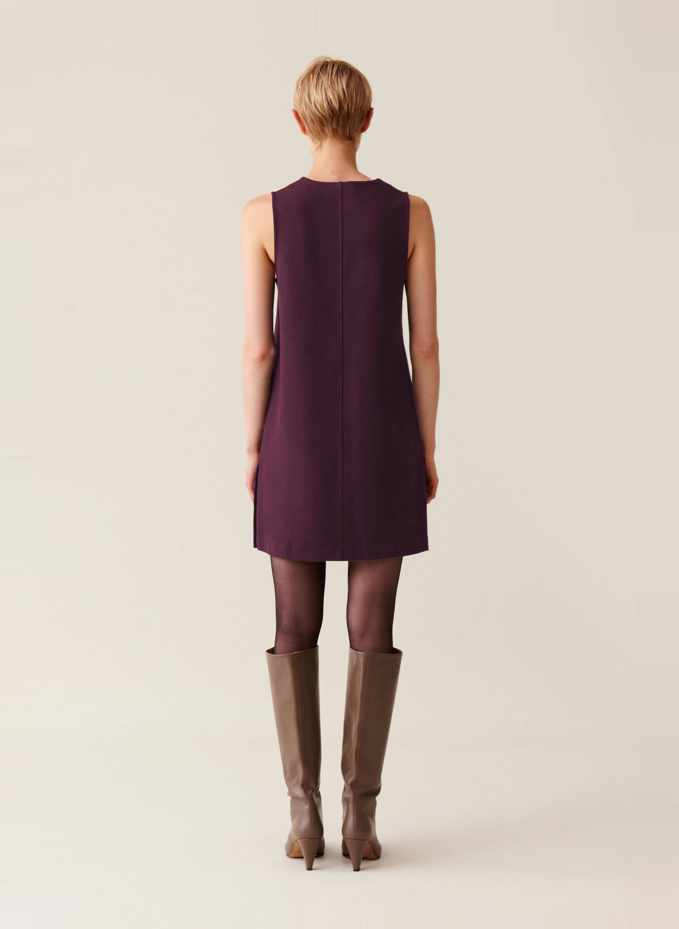 Robe courte sans manches | Rouge