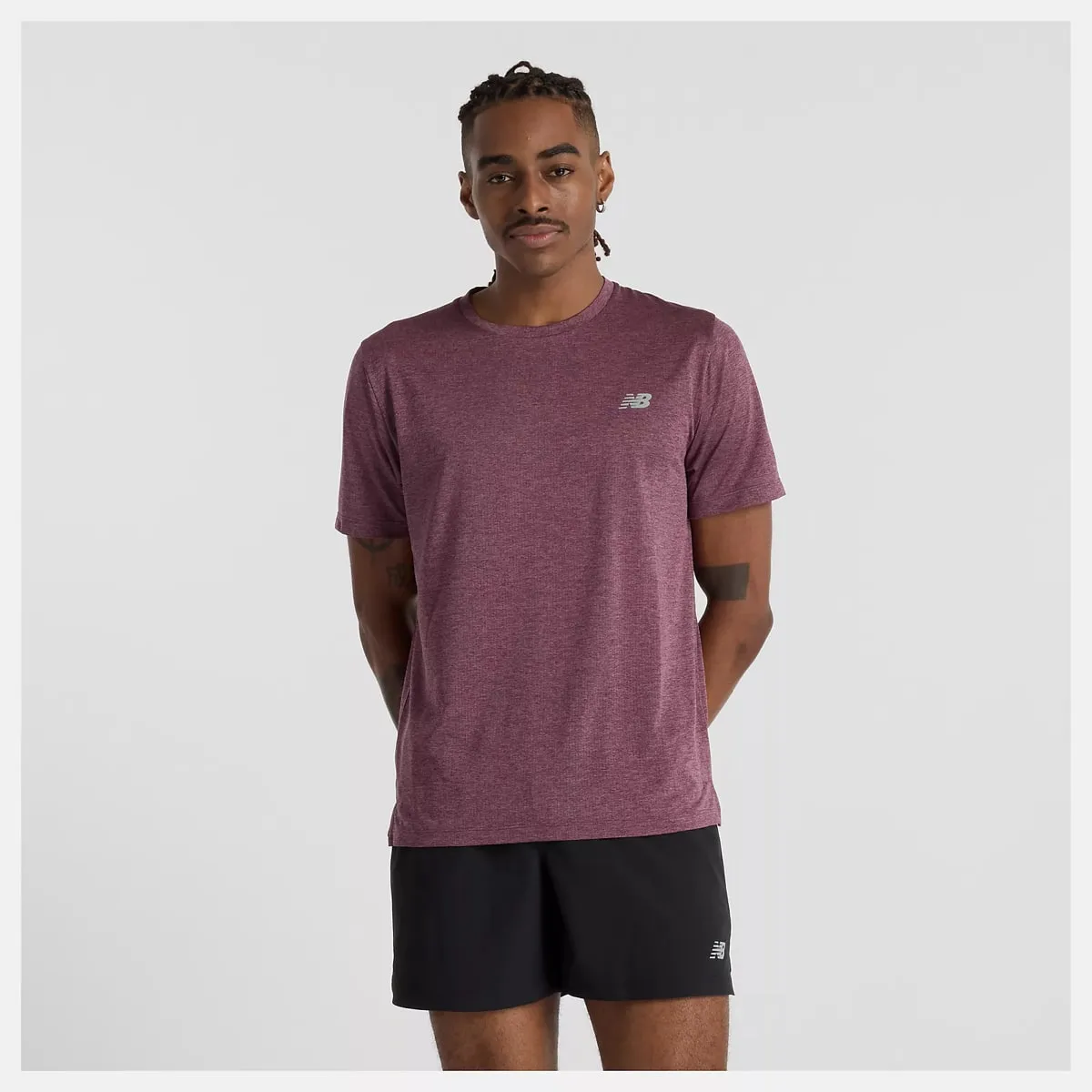 New Balance M Athletics T-Shirt Faded Plum