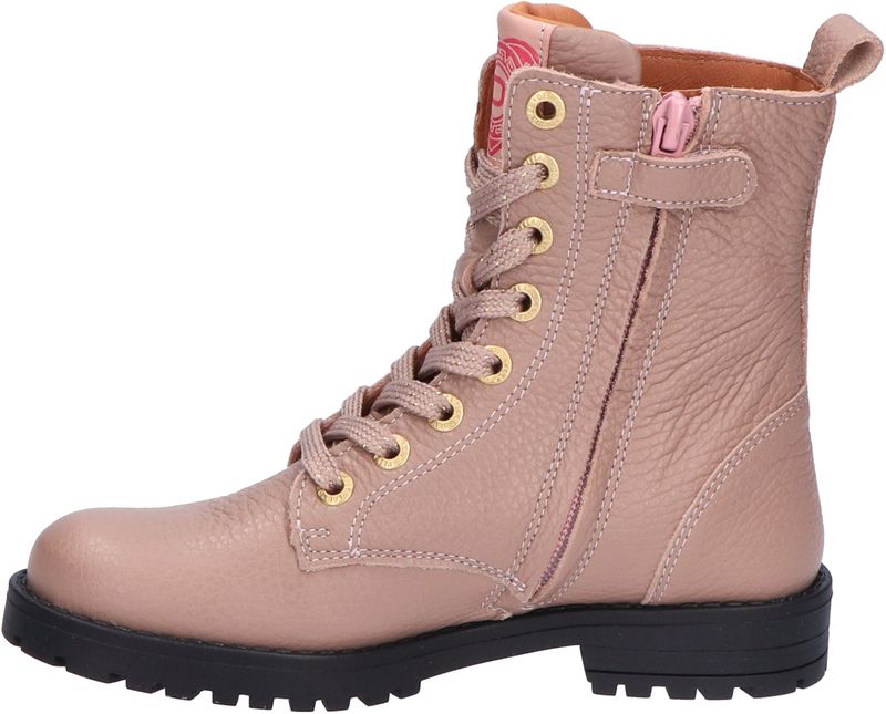 Develab - Bikerboot - Old Pink - Nappa Leer - Vetersluiting en Ritssluiting