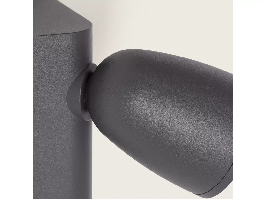 Applique Murale Extérieure LED 6W Aluminium avec Détecteur de Mouvement Abel Gris foncé
