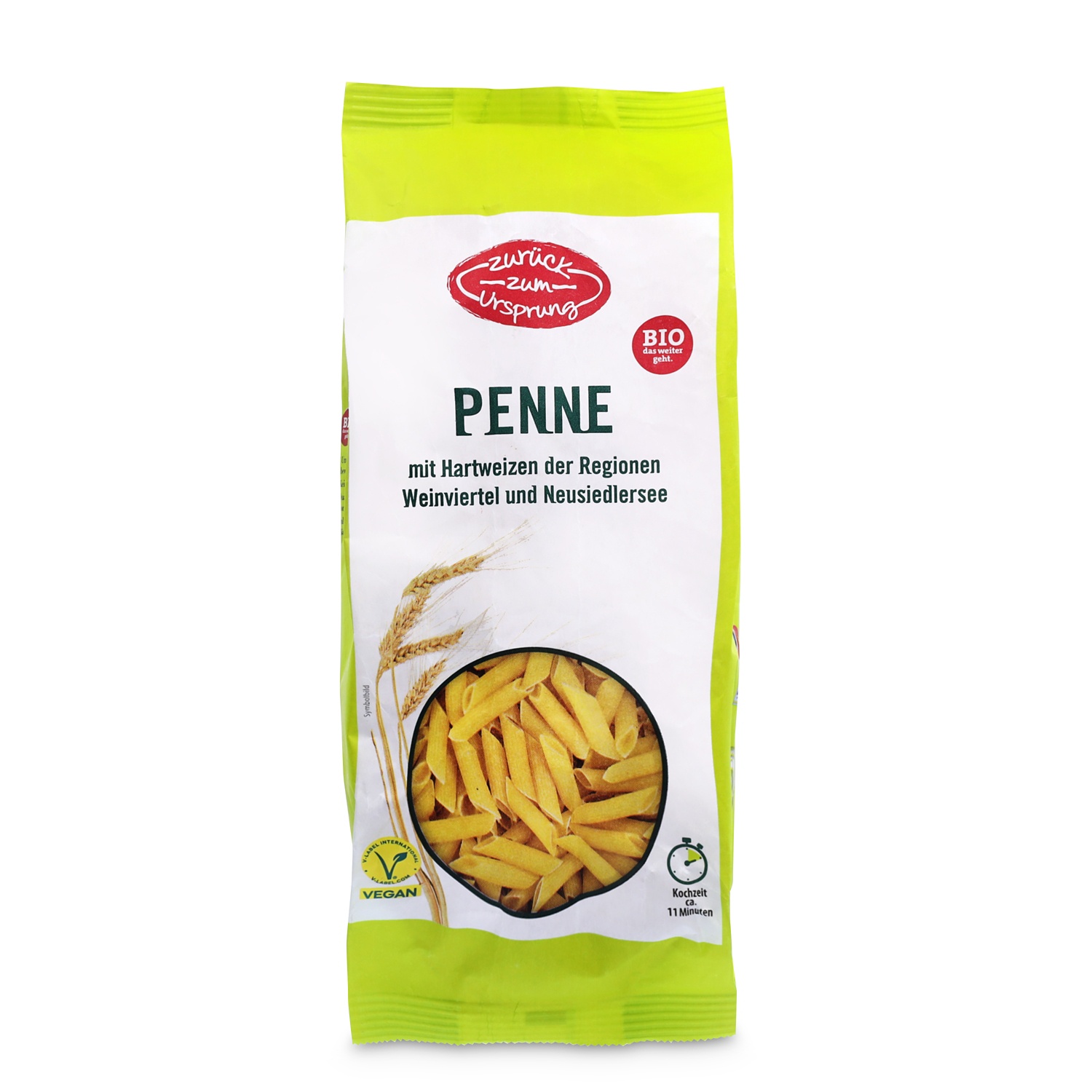 ZURÜCK ZUM URSPRUNG Teigwaren ohne Ei, Penne 500 g