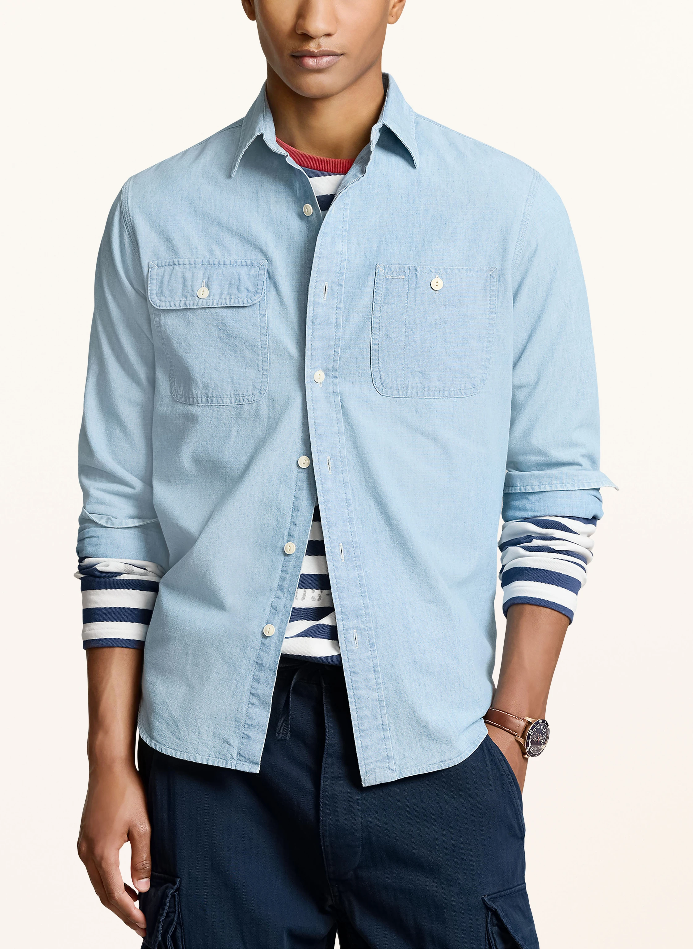 POLO RALPH LAUREN Hemd Classic Fit in Jeansoptik