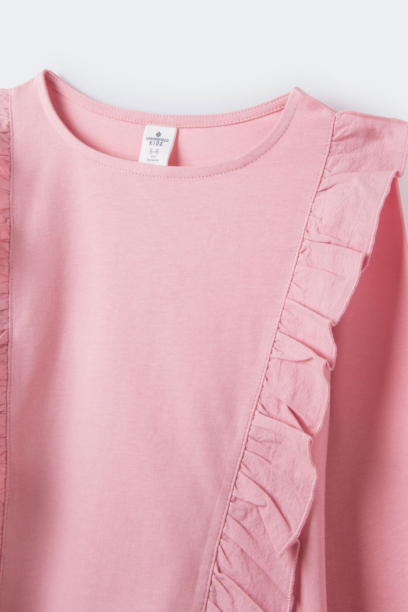 camiseta infantil com babados