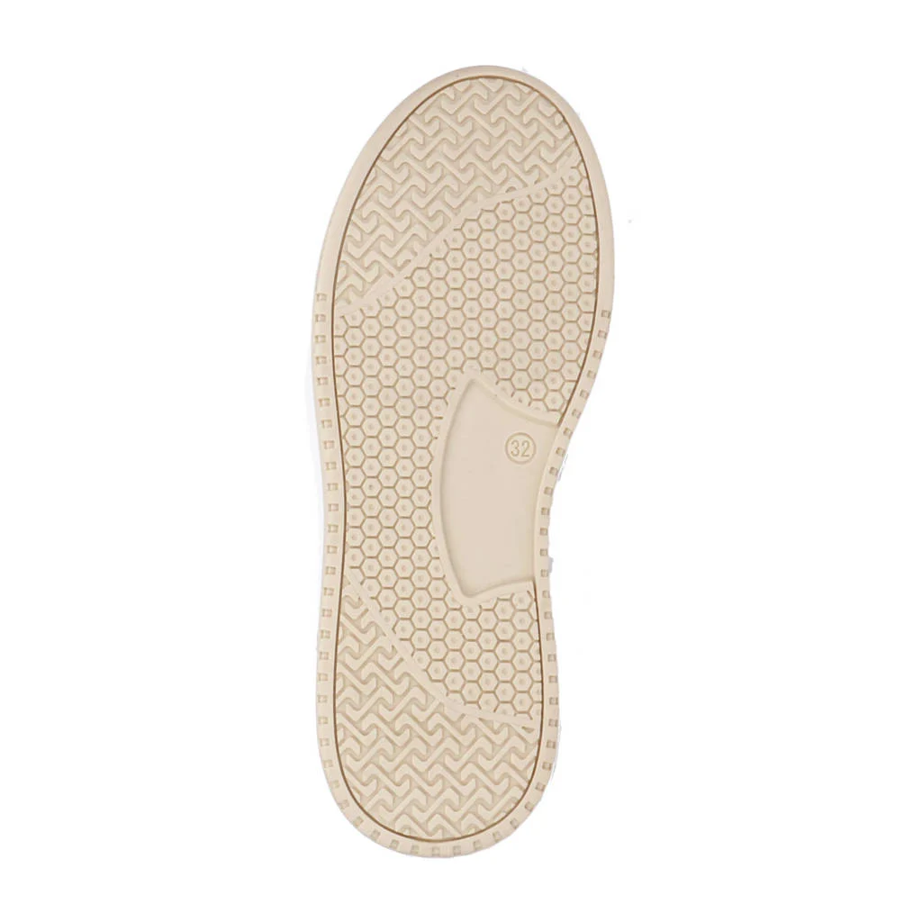 Hip leren sneakers brons/wit