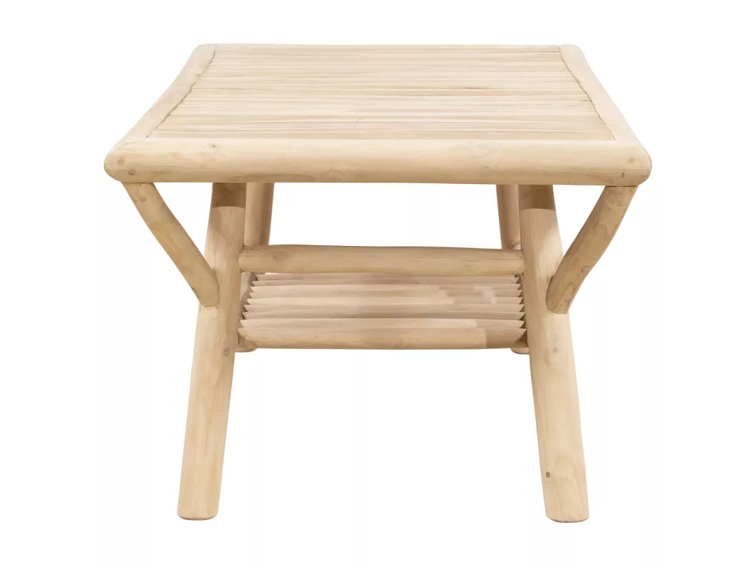 Table basse de jardin rectangulaire en teck L.120 cm - Naturel clair - TULUM de MYLIA