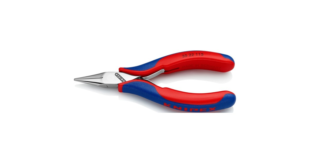 KNIPEXElektronica-grijptang 3522115 elektronica-tang  (Rood/blauw)