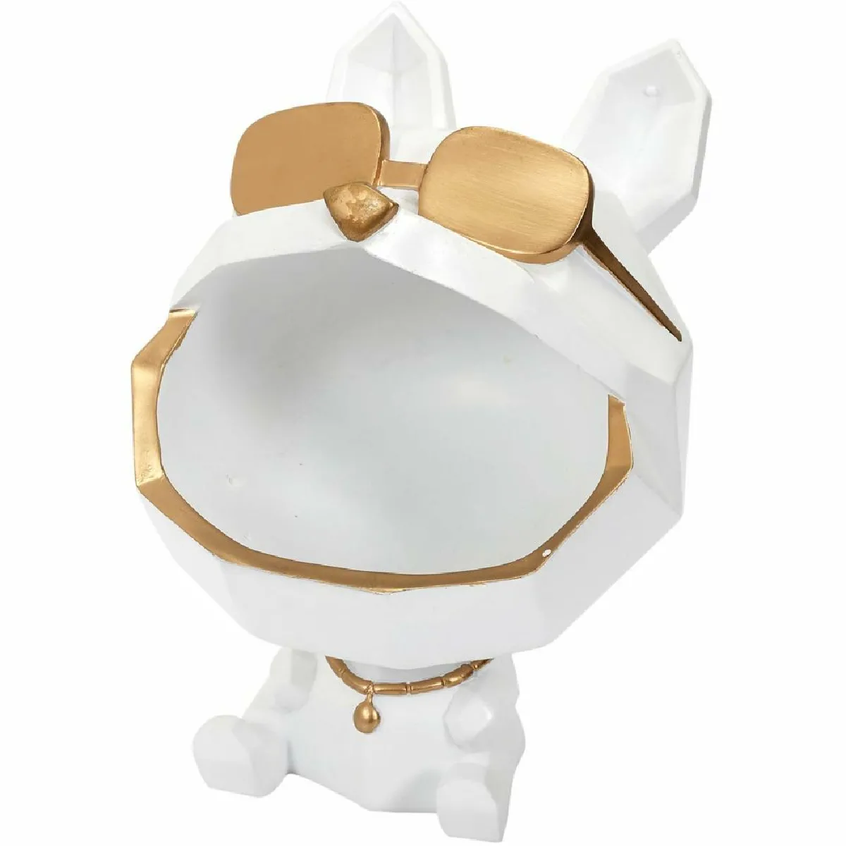 The Home Deco Factory Vide poche chien lunettes dorées