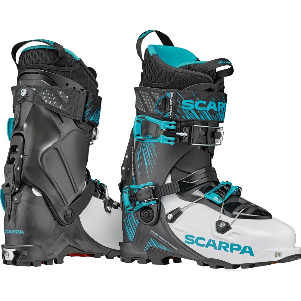 Scarpa Maestrale RS Touren Skischuhe Herren white black azure