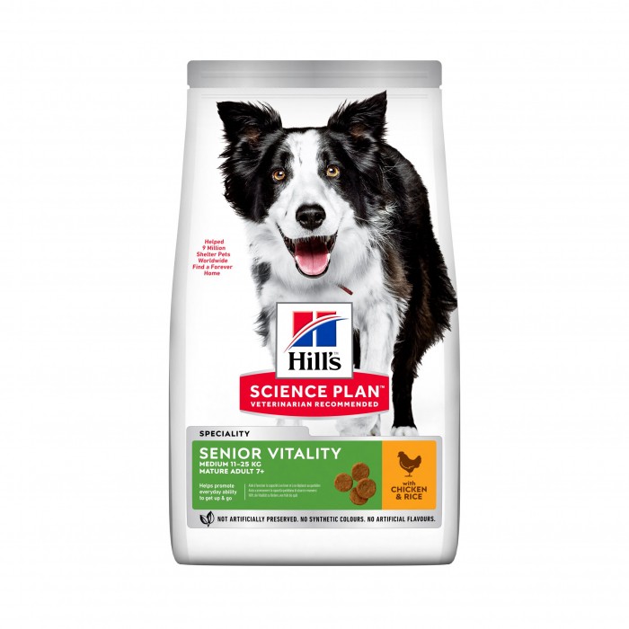 HILL'S Science Plan Senior Vitality Medium Mature Adult 7+ au Poulet - Croquettes pour chien