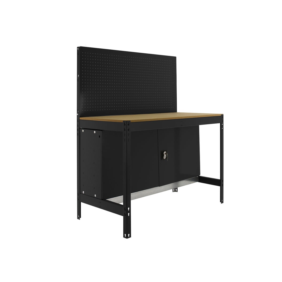 PROREGAL Buffalo werkbank met gereedschapswand en kast HxBxD 84 x 120 x 61 cm Draagvermogen 600 kg Antraciet
