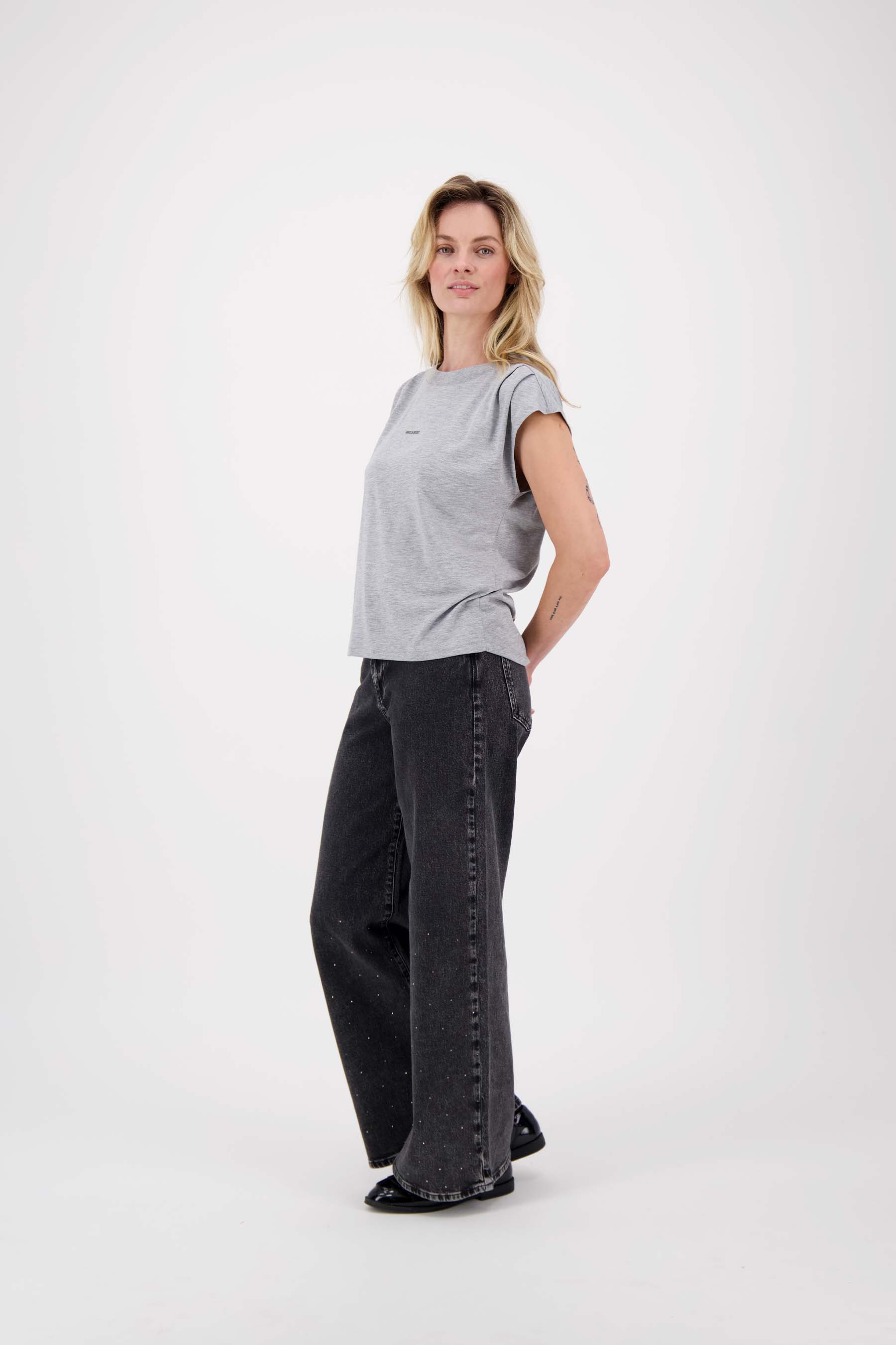 t-shirt met plooidetail