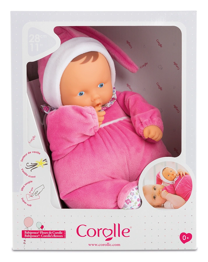 Puppe BABIPOUCE 1001 BLUMEN (28cm) in pink