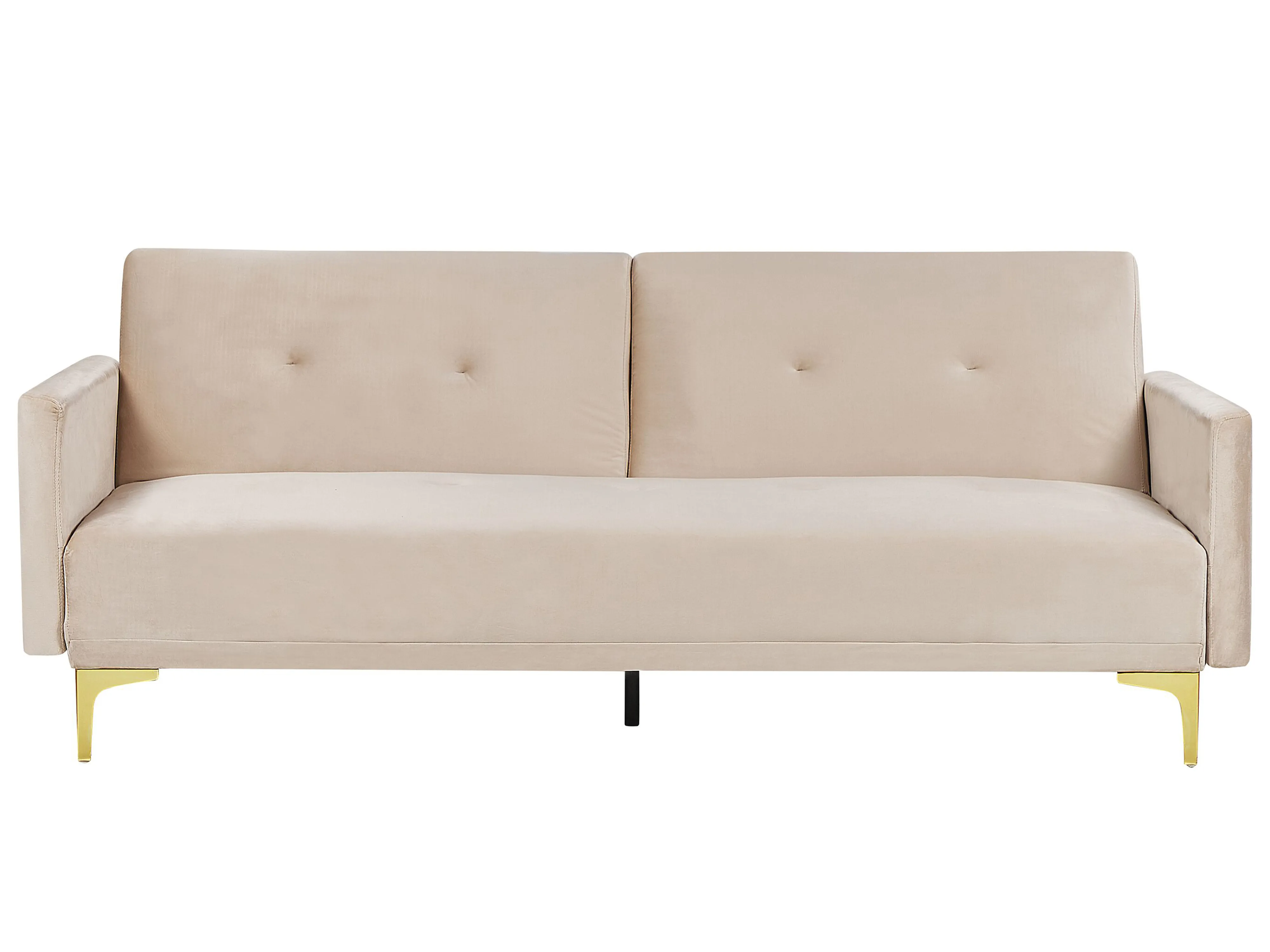 Slaapbank 3-zits LUCAN Fluweel Beige