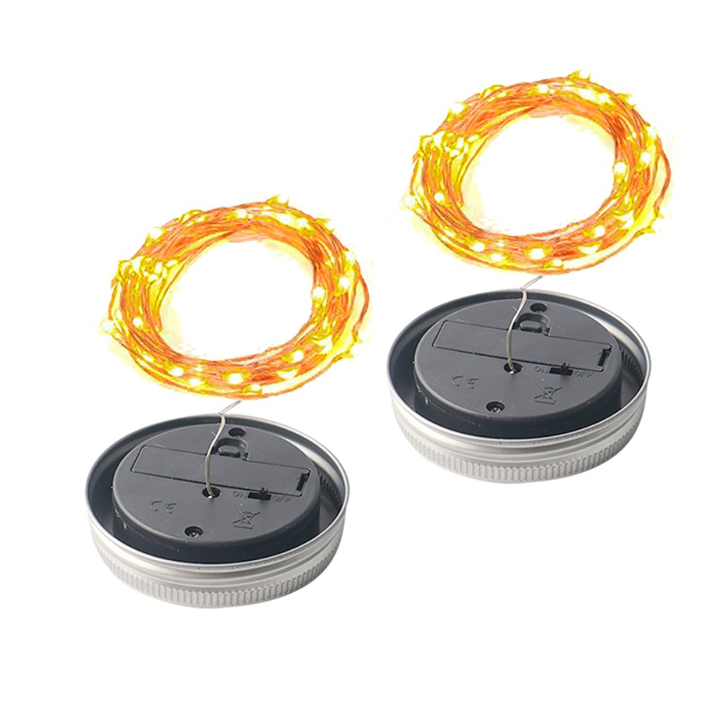 (6er Set) 20 LED's Solar Flaschenlicht Deckel Outdoor Laternen Verschluss mit Lichterkette - Warmweiss