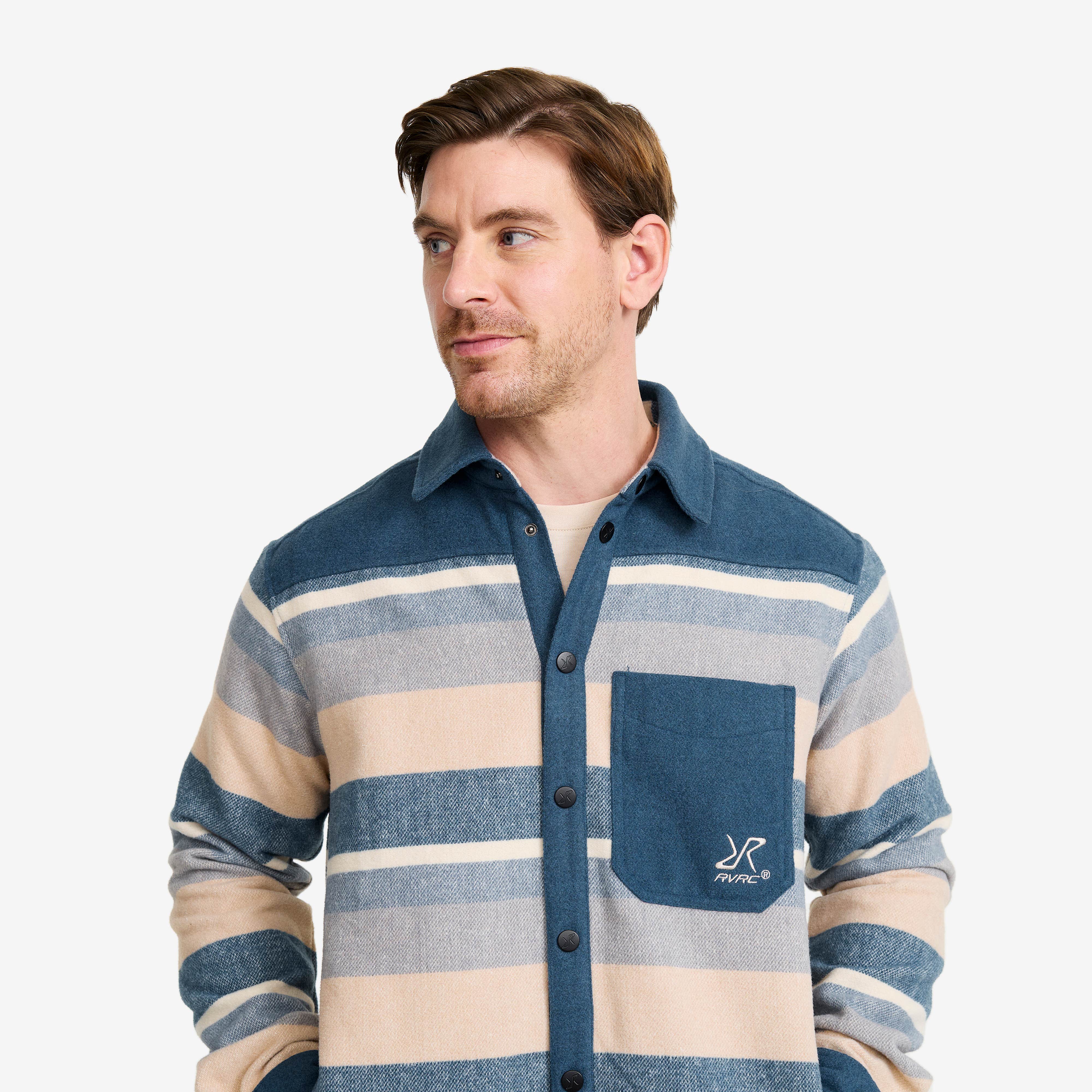 Highland Warm Overshirt Herre Orion Blue/Peyote