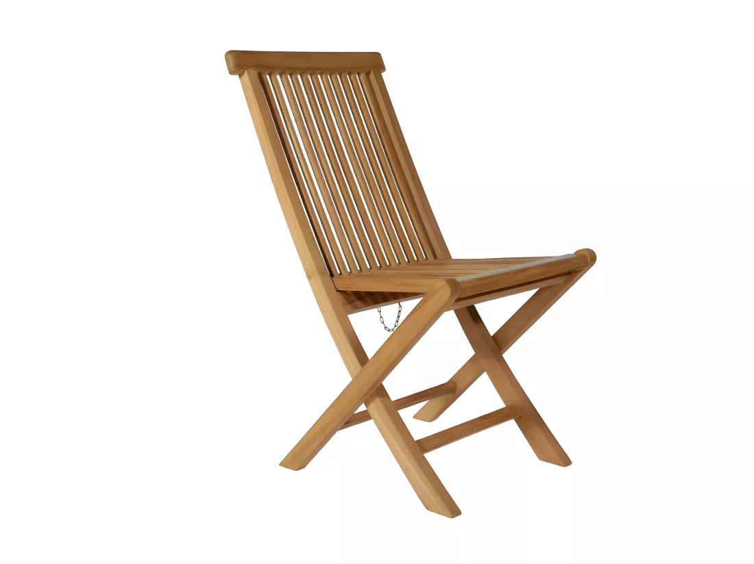 Lot de 2 chaises pliantes - Teck - BYBLOS II de MYLIA