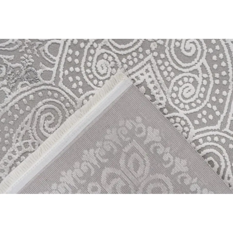 Lalee Vloerkleed Japandi - 3D effect zilver 200x290 cm