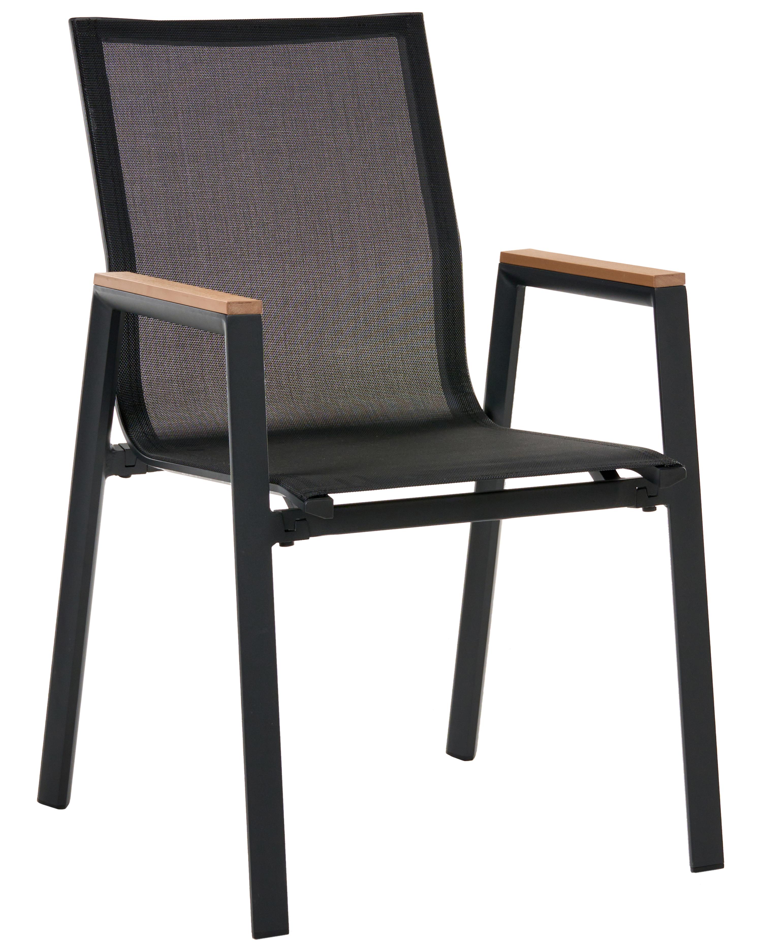 Set van 4 tuinstoelen TIANO Metaal Zwart