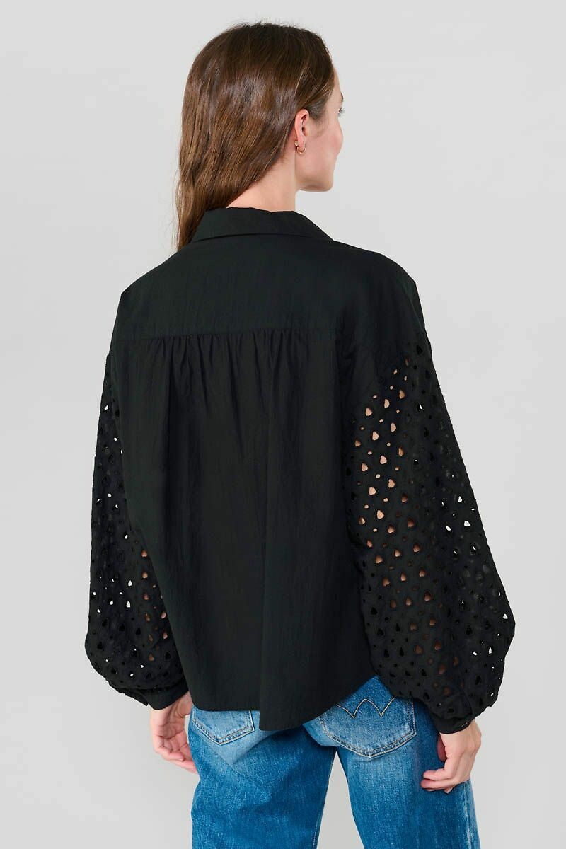 LE TEMPS DES CERISES<br>Blusa com mangas bufantes