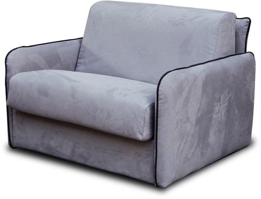 CITY - Fauteuil convertible Augusta fauteuil convertible 75x200cm gris/noir