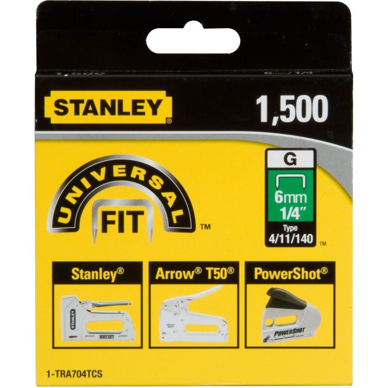 Agrafes 6 mm type G - boite de 1000 pièces