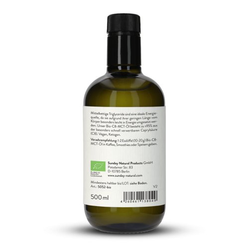 Sunday Natural Products  BIO MCT C8 ÖL>95% C8 Caprylsäure
