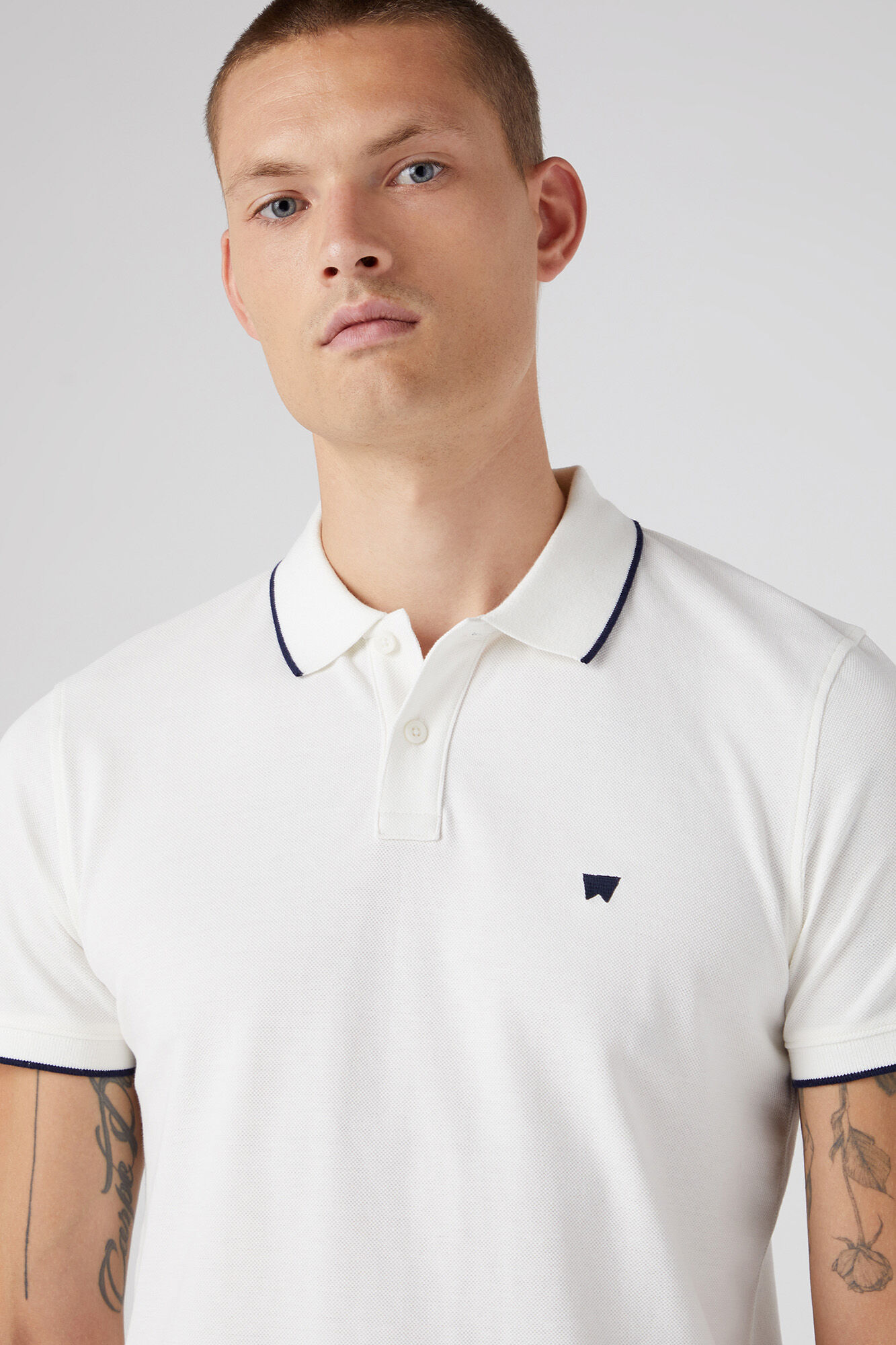 Polo regular manga corta - Blanco