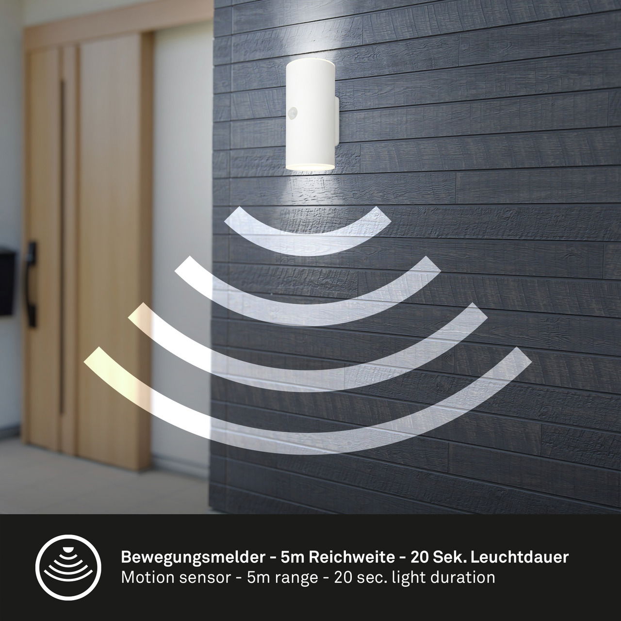 Briloner Akku-Außenwandleuchte