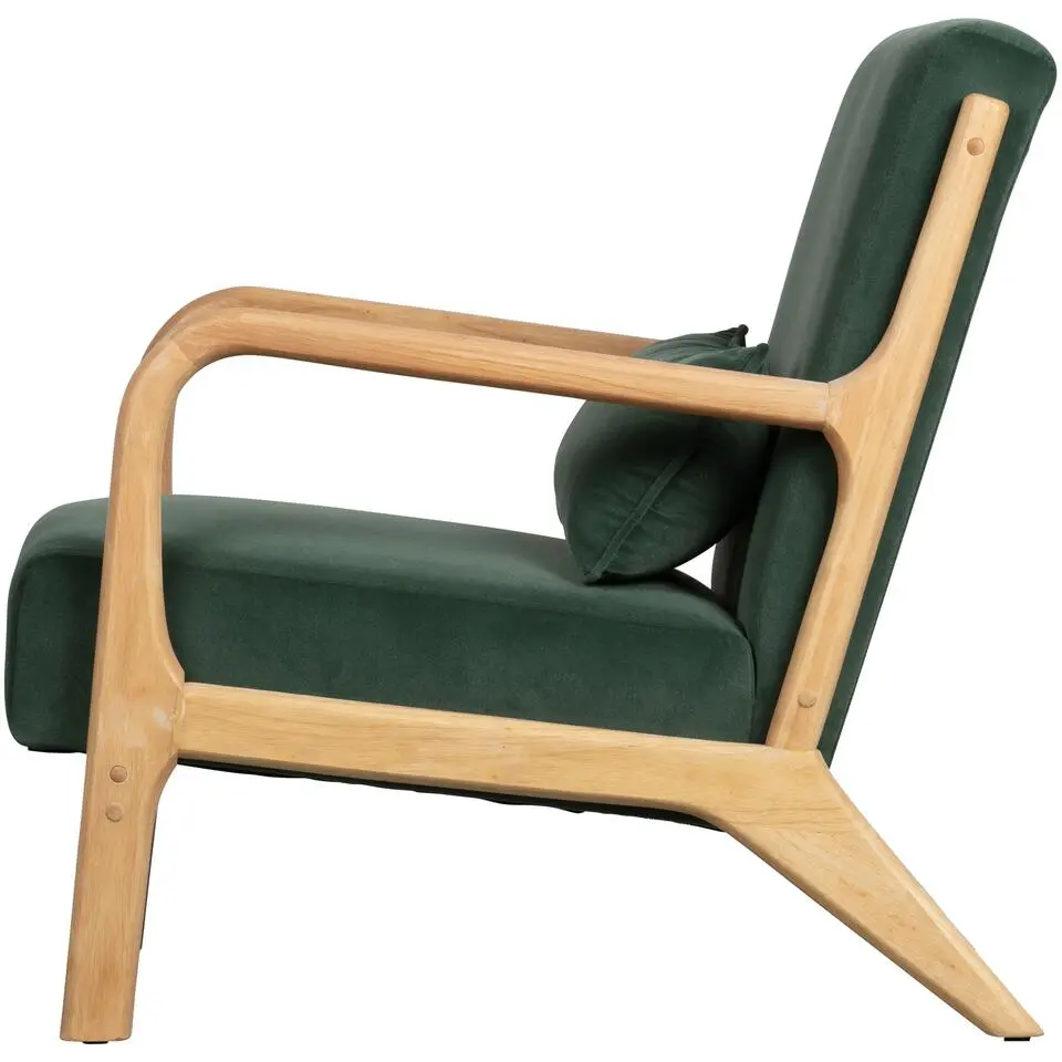 WOOOD Mark Fauteuil - Velvet - Flesgroen - 75x67x82