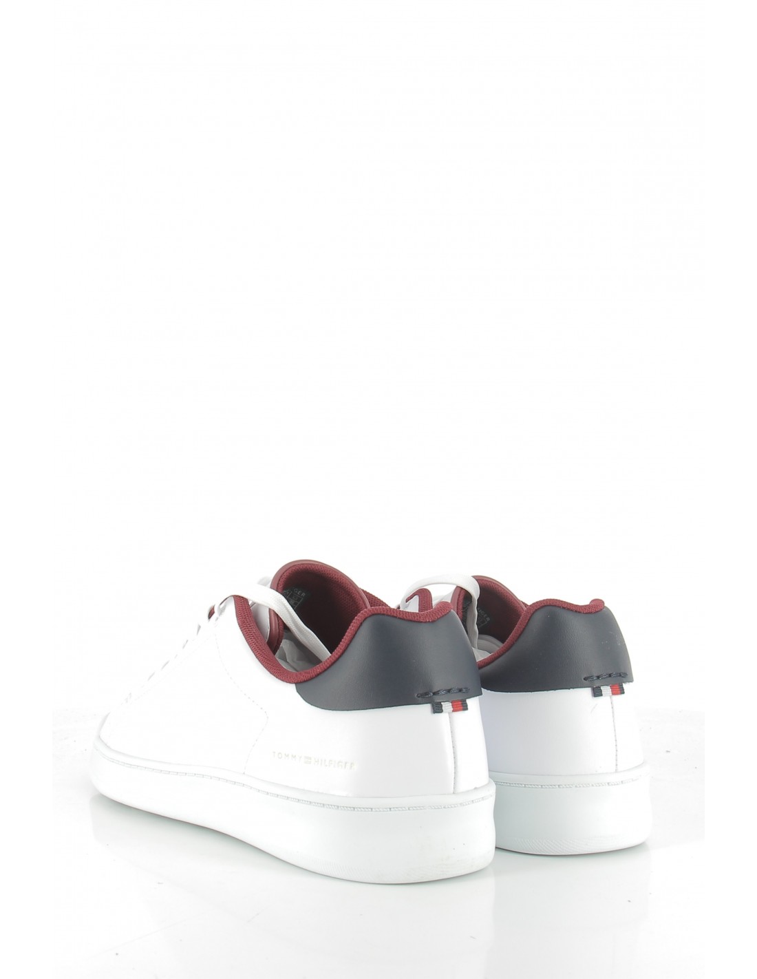 tommy hilfiger baskets de ville homme court sneaker leather cuir blanc