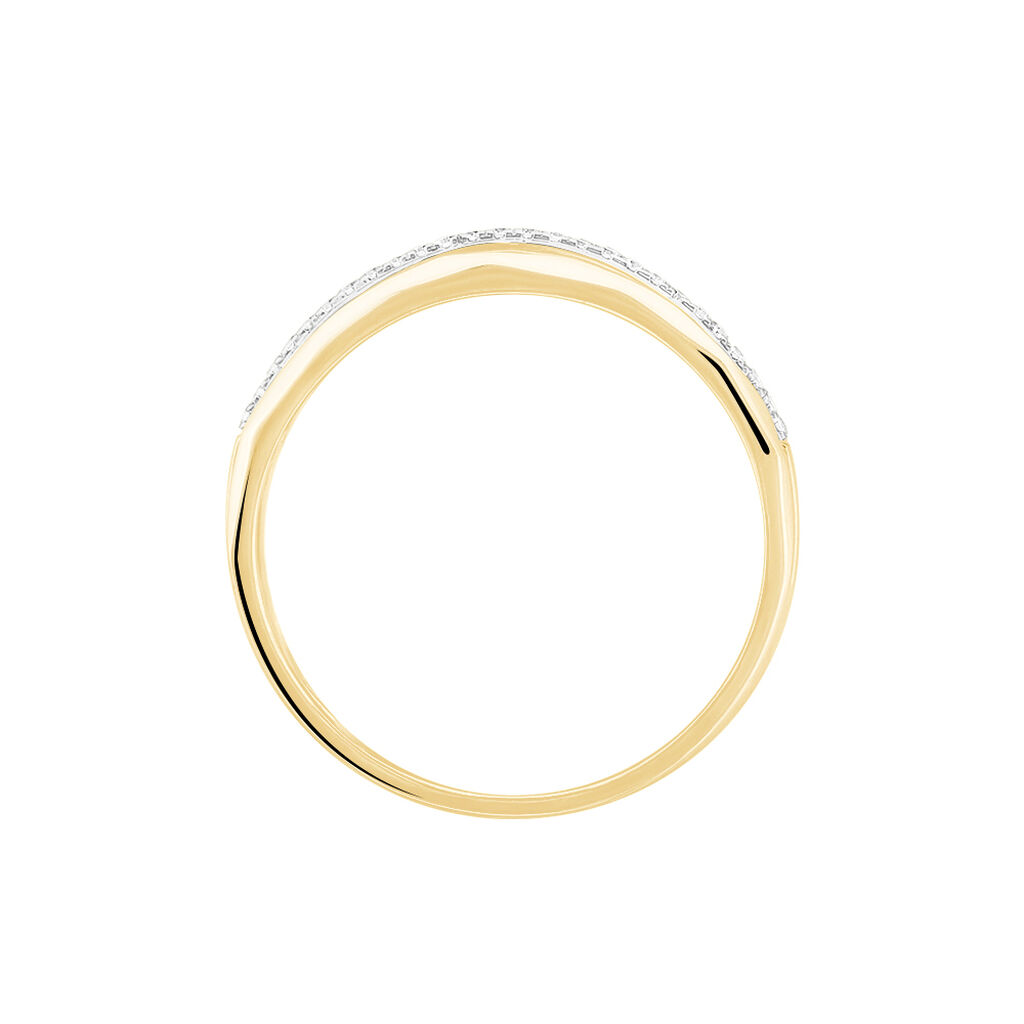 Bague Mauna Or Jaune Oxyde De Zirconium