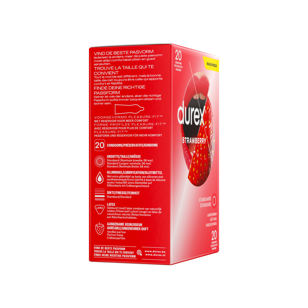 Durex Condooms Aardbeiensmaak20 stuks