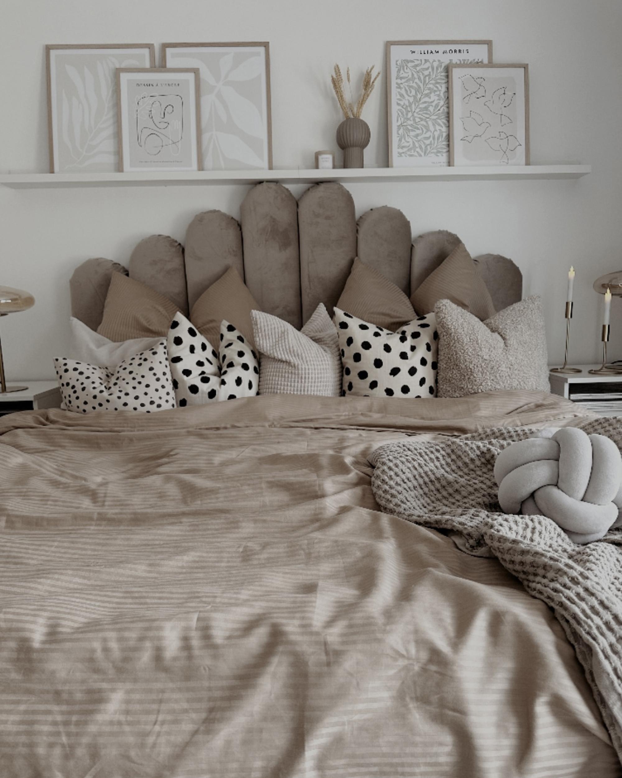 Dekbedovertrekset AVONDALE Katoen-satijn 135 x 200 cm Beige