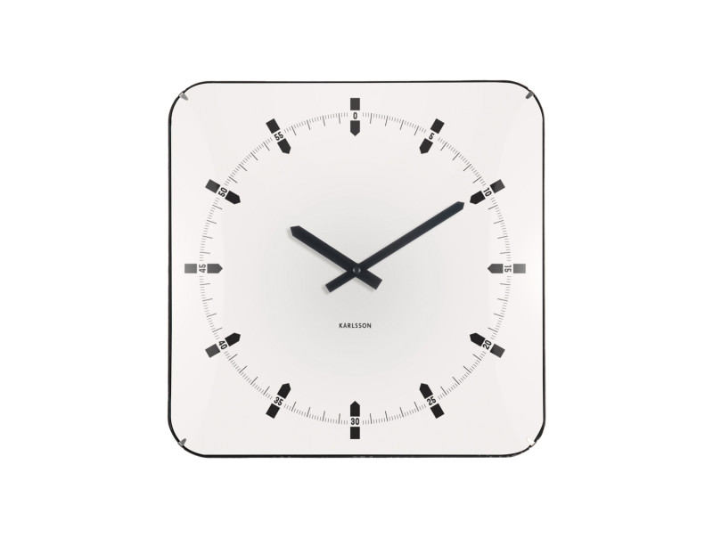 Wall Clock Sucinto Dome Square KA6085BK Black