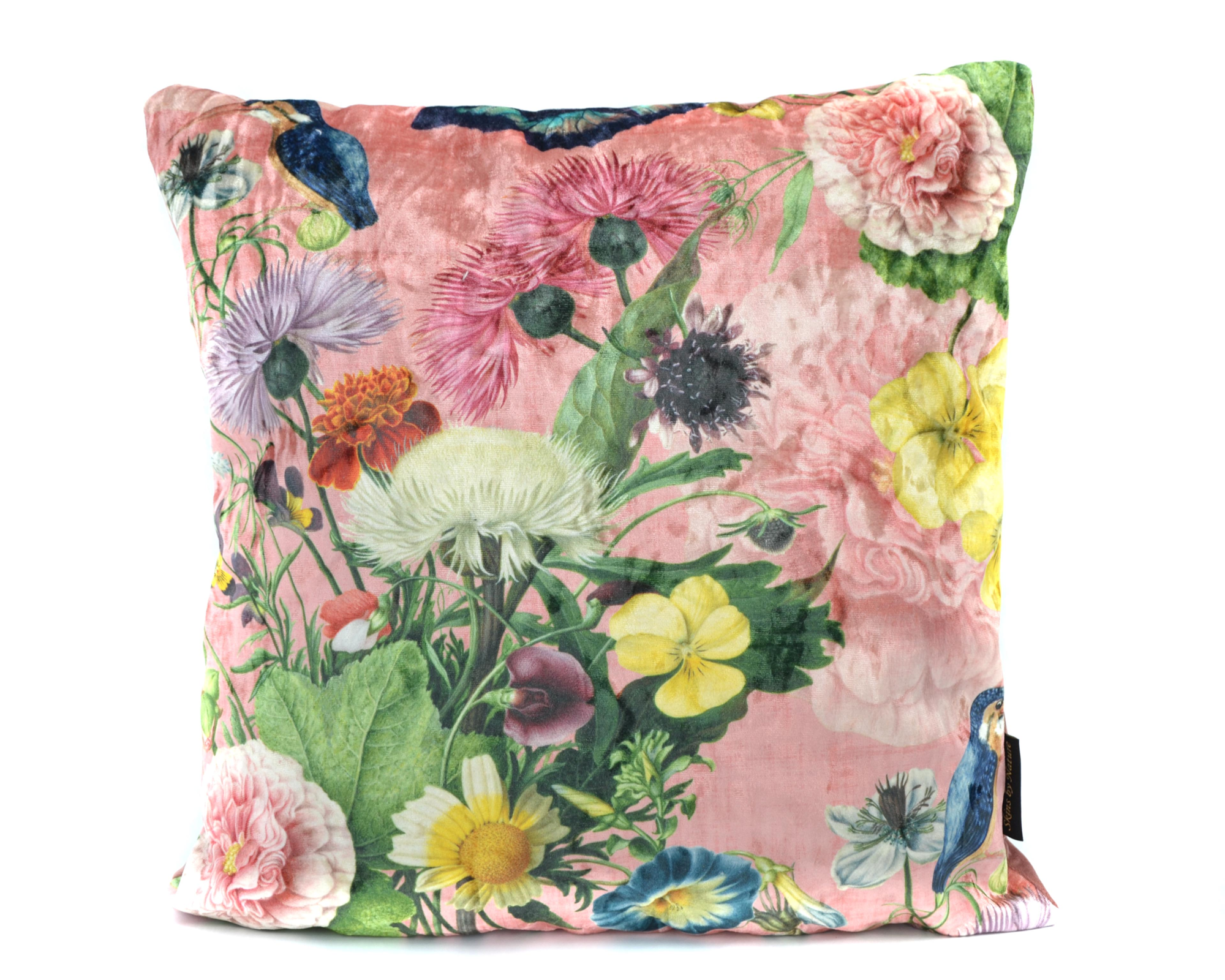 Kussen velvet Hortus roze 45 x 45