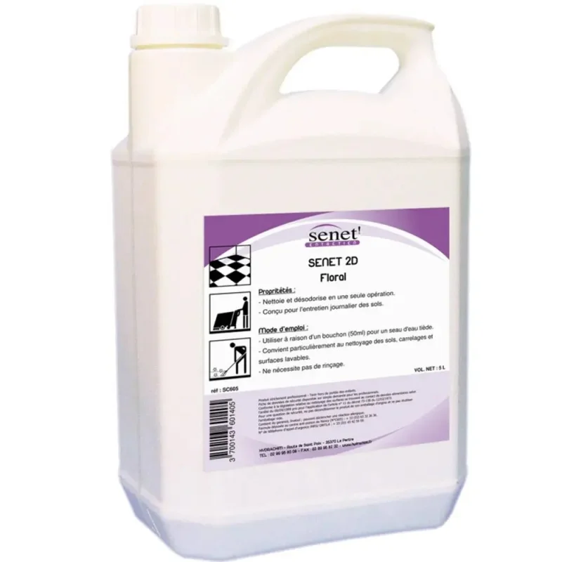SENET - Détergent sol 2D - Parfum Floral - 5L
