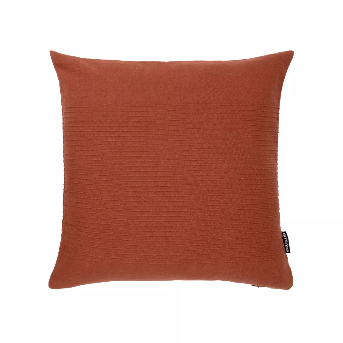 Housse de coussin carrée coton tissé (40 x 40 cm) Léa Terracotta