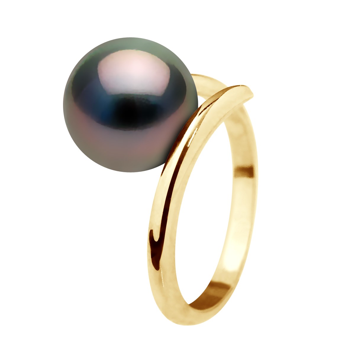 Bague Stella Jonc Perle de Tahiti 10-11 mm - Or Jaune