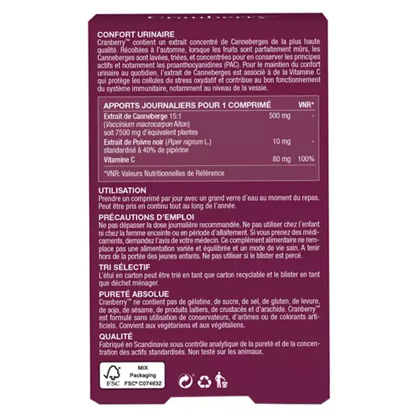 New Nordic Cranberry 30 comprimidos