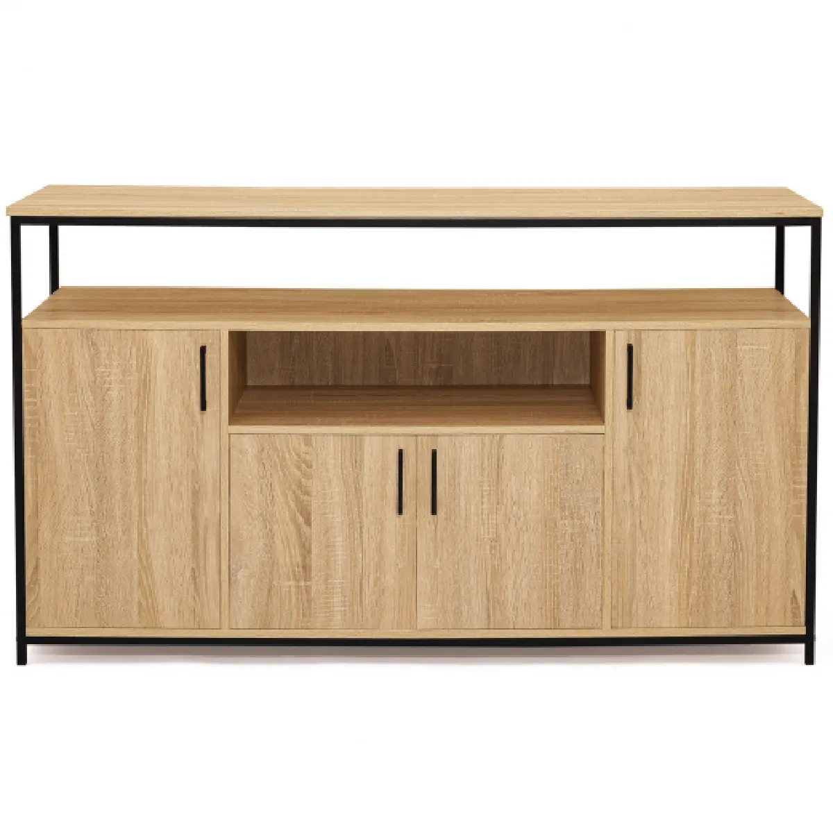 Idmarket market Buffet 4 Portes Detroit - 140 cm