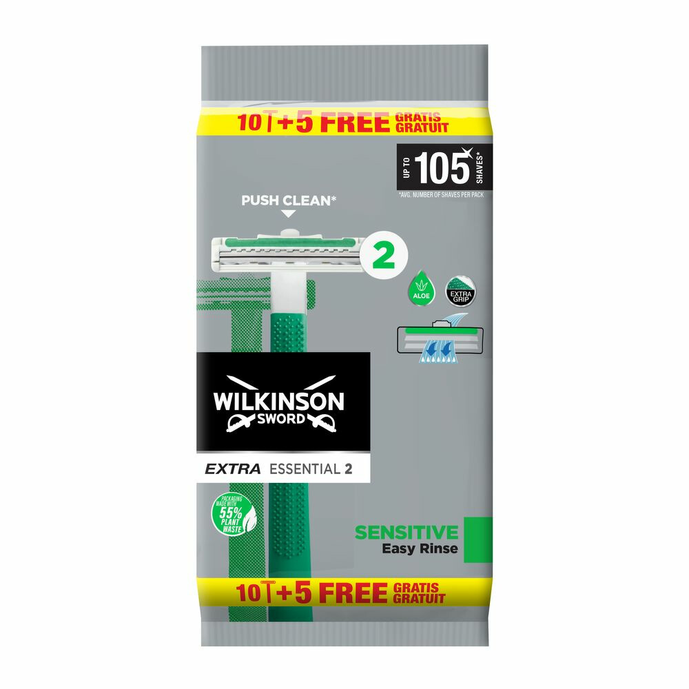 Wilkinson Wegwerpscheermesjes Extra Essential 2 Sensitive15 stuks