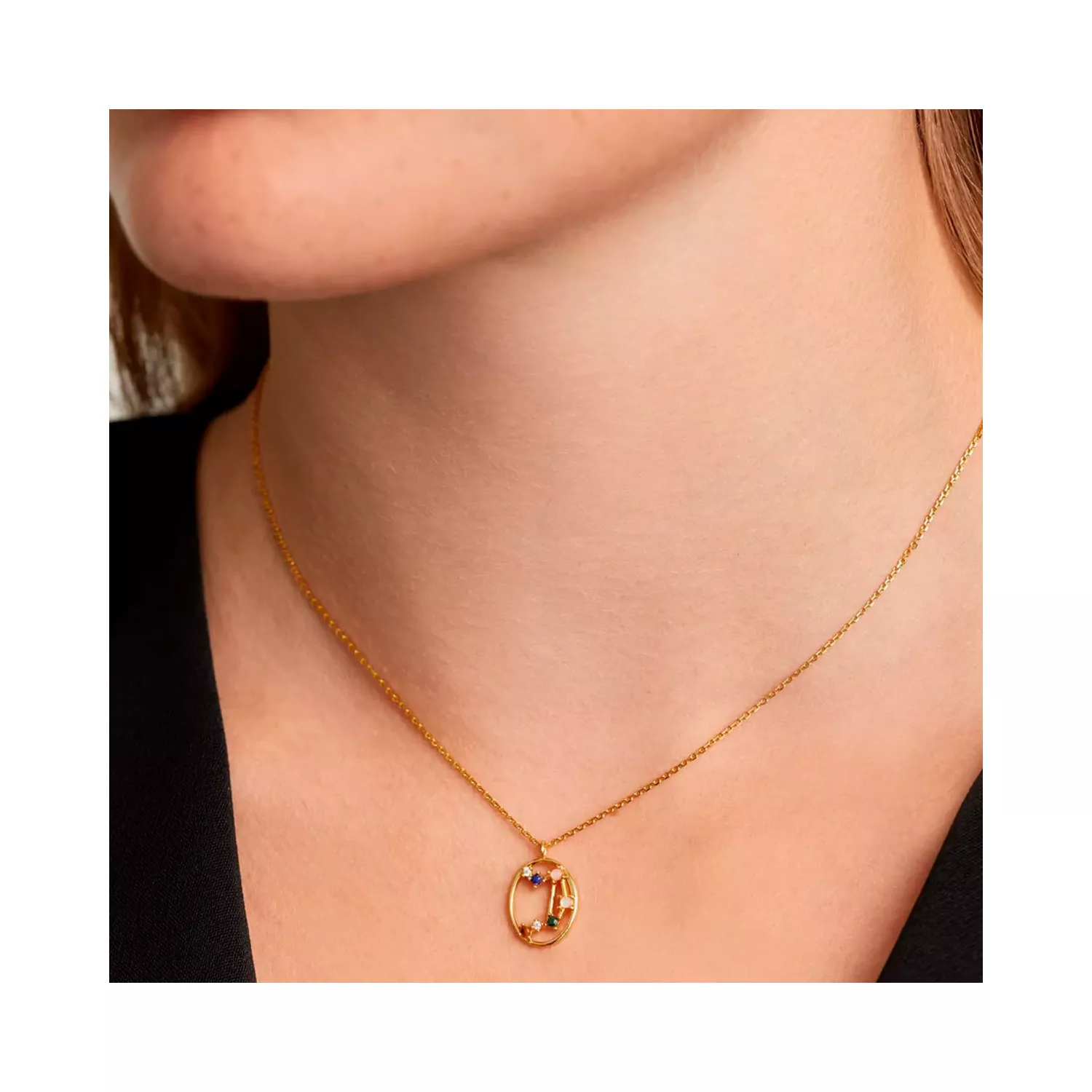 PDPAOLA Libra Halskæde 18 kt. Forgyldt Sølv CO01-350-U