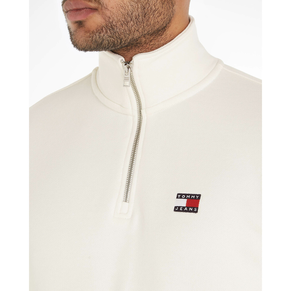TOMMY JEANS<br>Suéter com zíper até a metade