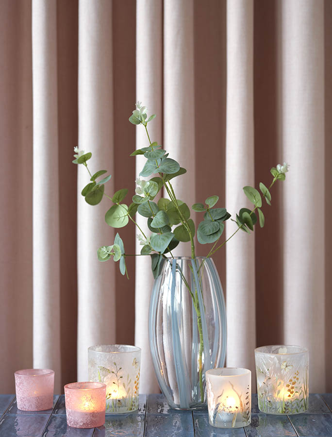Caya vase 26 cm blågrå